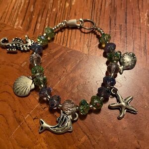 “Enchanting Sea Themed Charm Bracelet - Dive into Ocean-Inspired Elegance!”